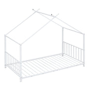 Metal House Platform Bed With Modern Design And Durable Frame