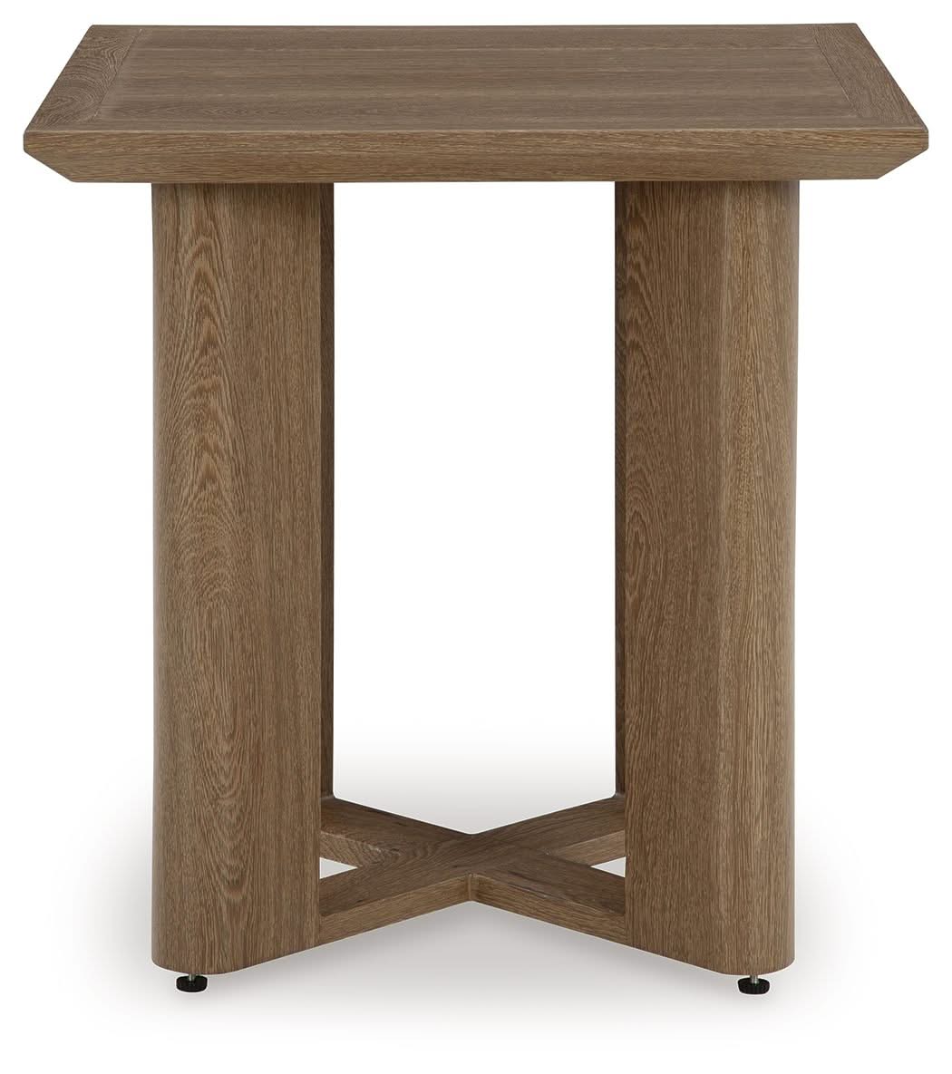 Serene Bay - Square End Table - Dark Brown
