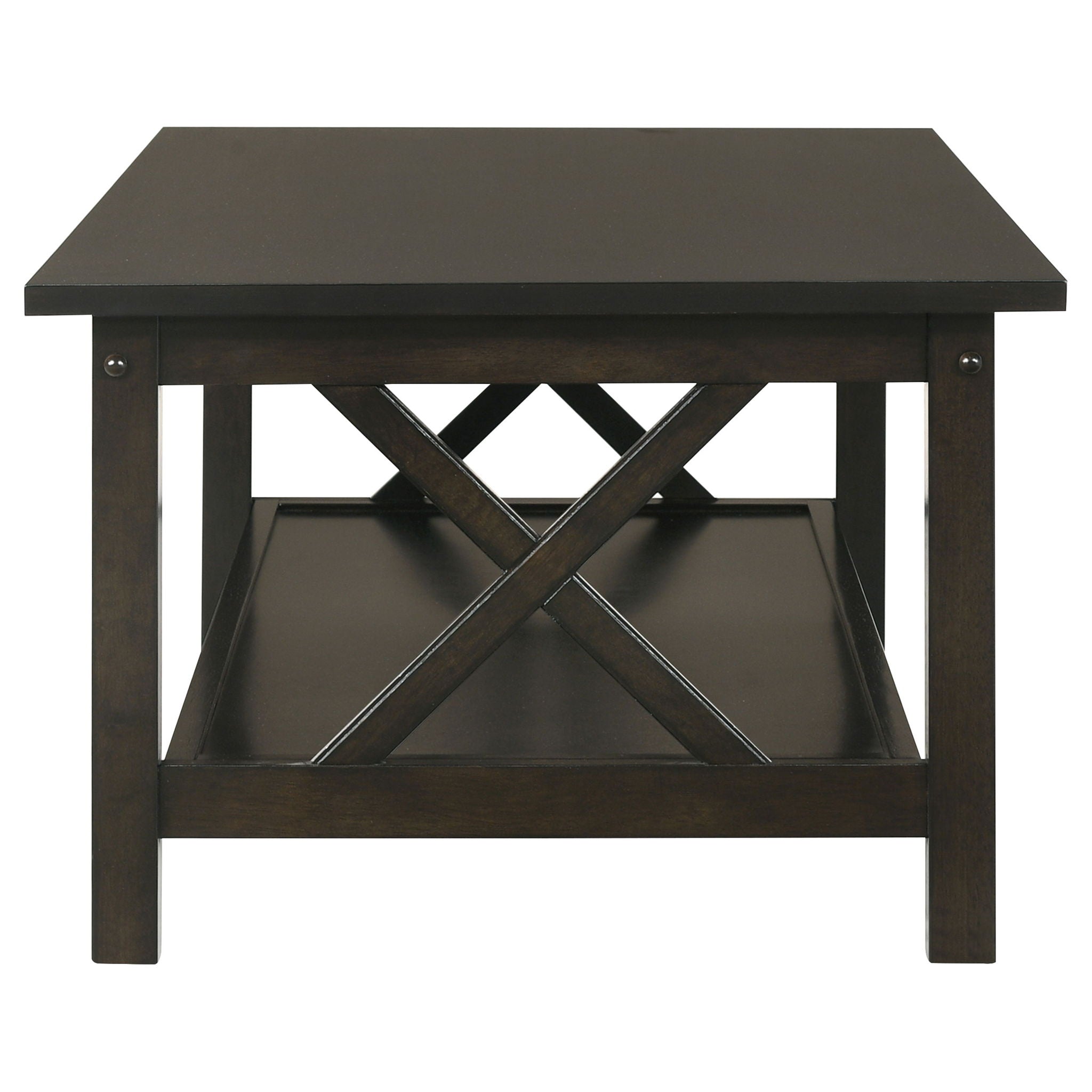Rachelle 3-piece Rectangular Coffee Table Set Deep Merlot