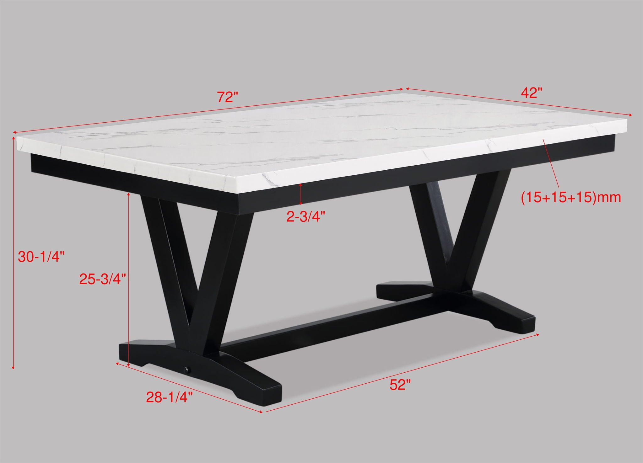 Tanner - 5 Piece Dining Room Set - White / Black