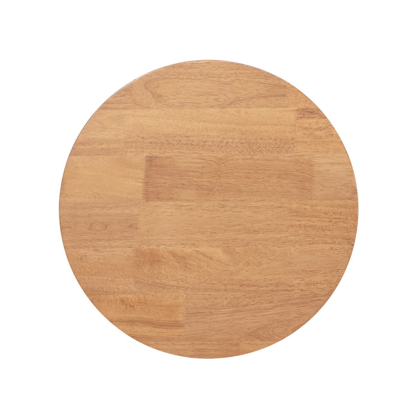 Kenzie - Fluted Pillar Round Accent Side Table - Light Natural Brown