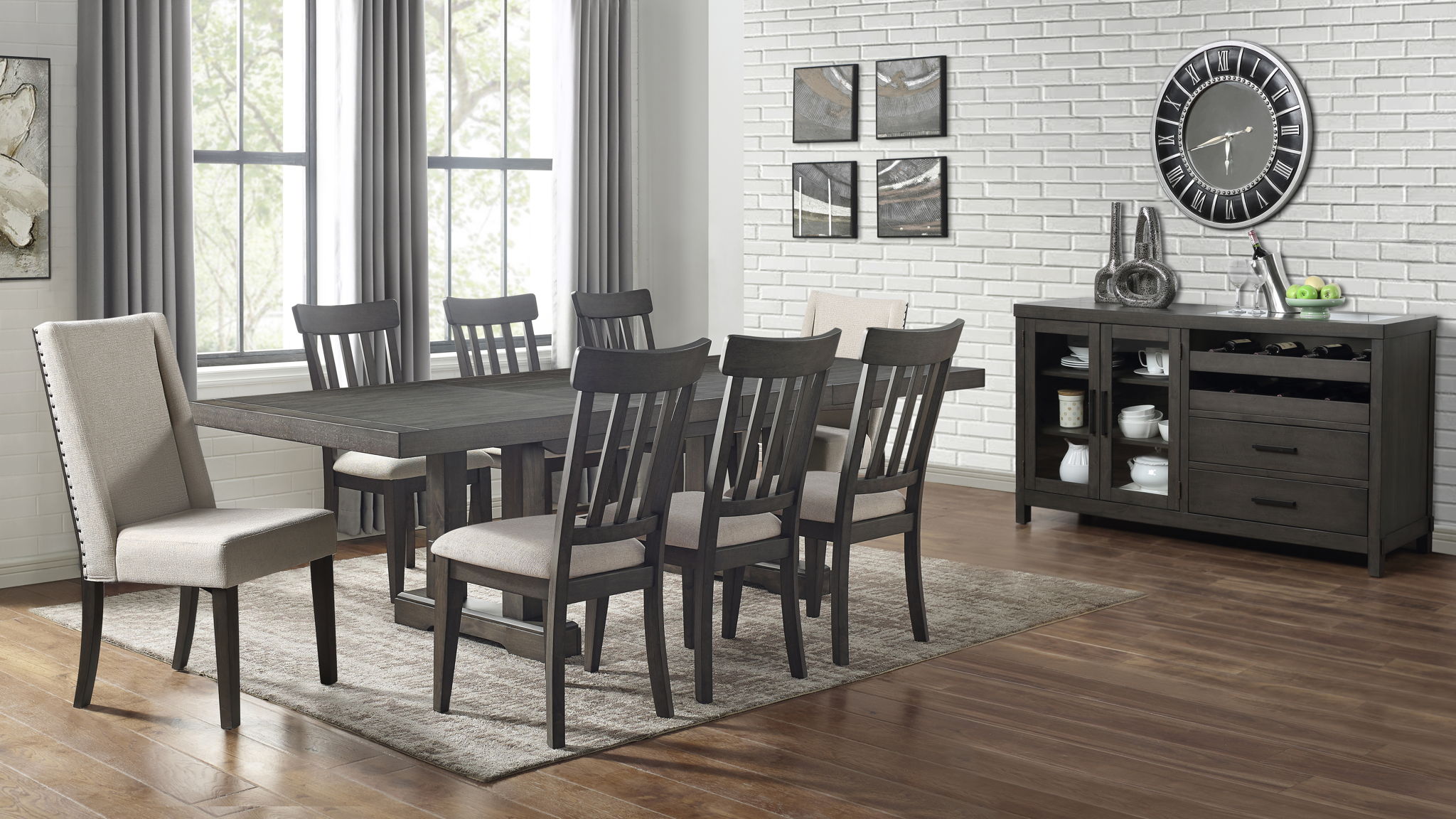 Napa - Upholstered Side Chair - Dark Brown