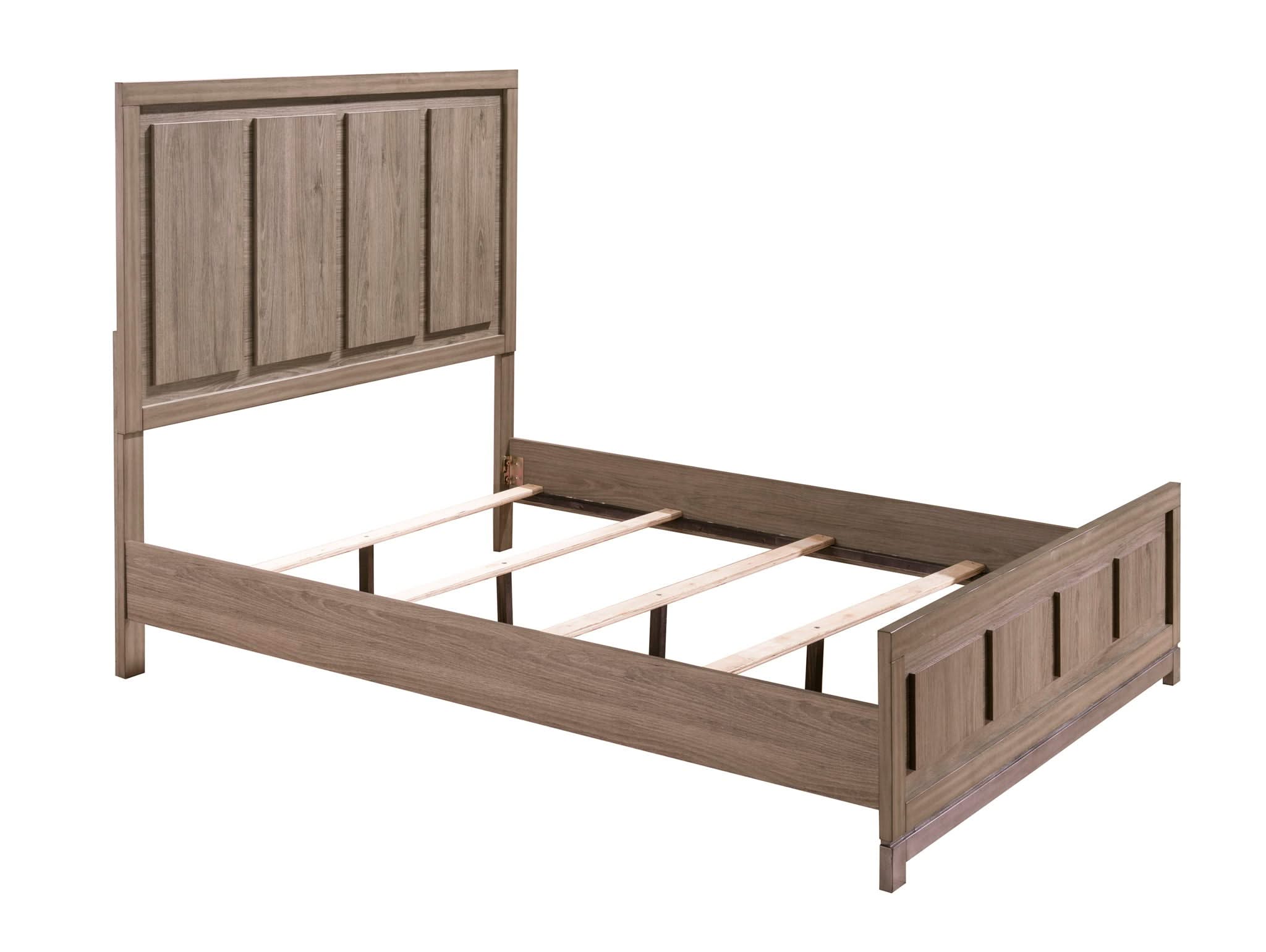 River - King 4 Piece Bedroom Set - Light Brown