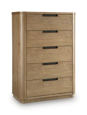 Pamaria - Five Drawer Chest - Light Brown