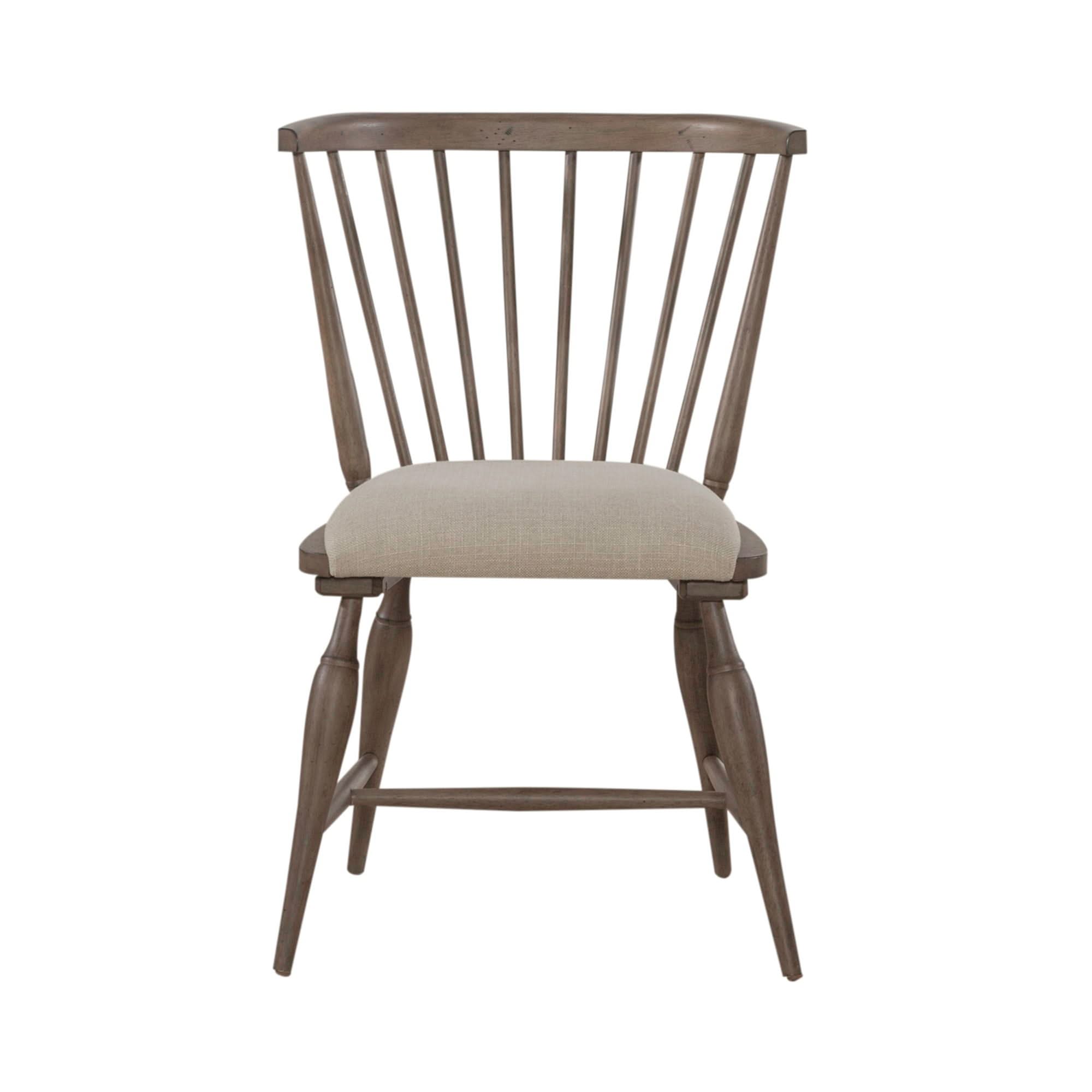 Americana Farmhouse - Upholstered Seat Windsor Chair - Dusty Taupe