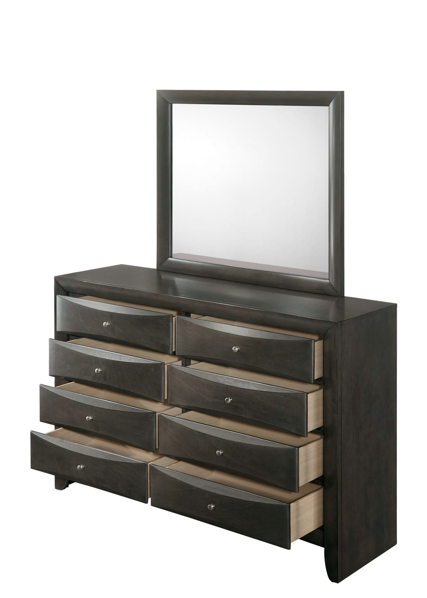 Emily - Dresser 8 Drawers - Gray
