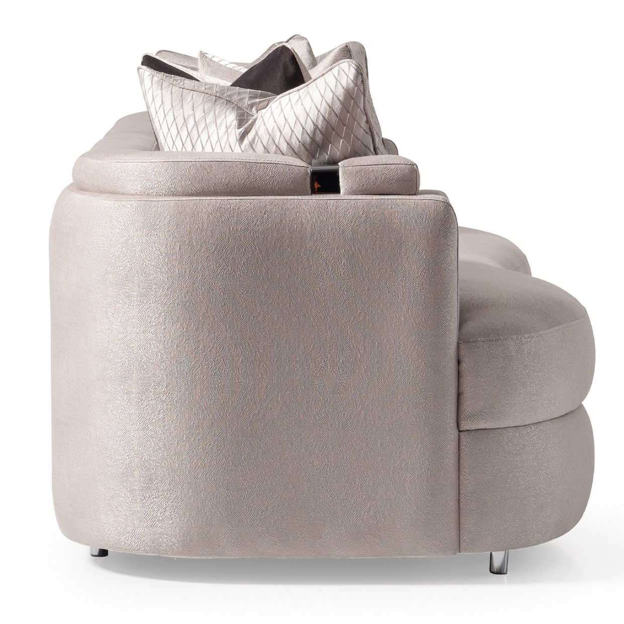 Carmela - Mansion Sofa - Zinc / Chrome