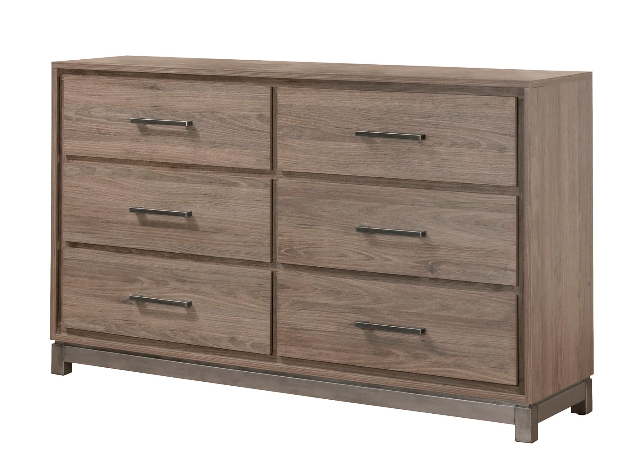 River - King 5 Piece Bedroom Set - Light Brown