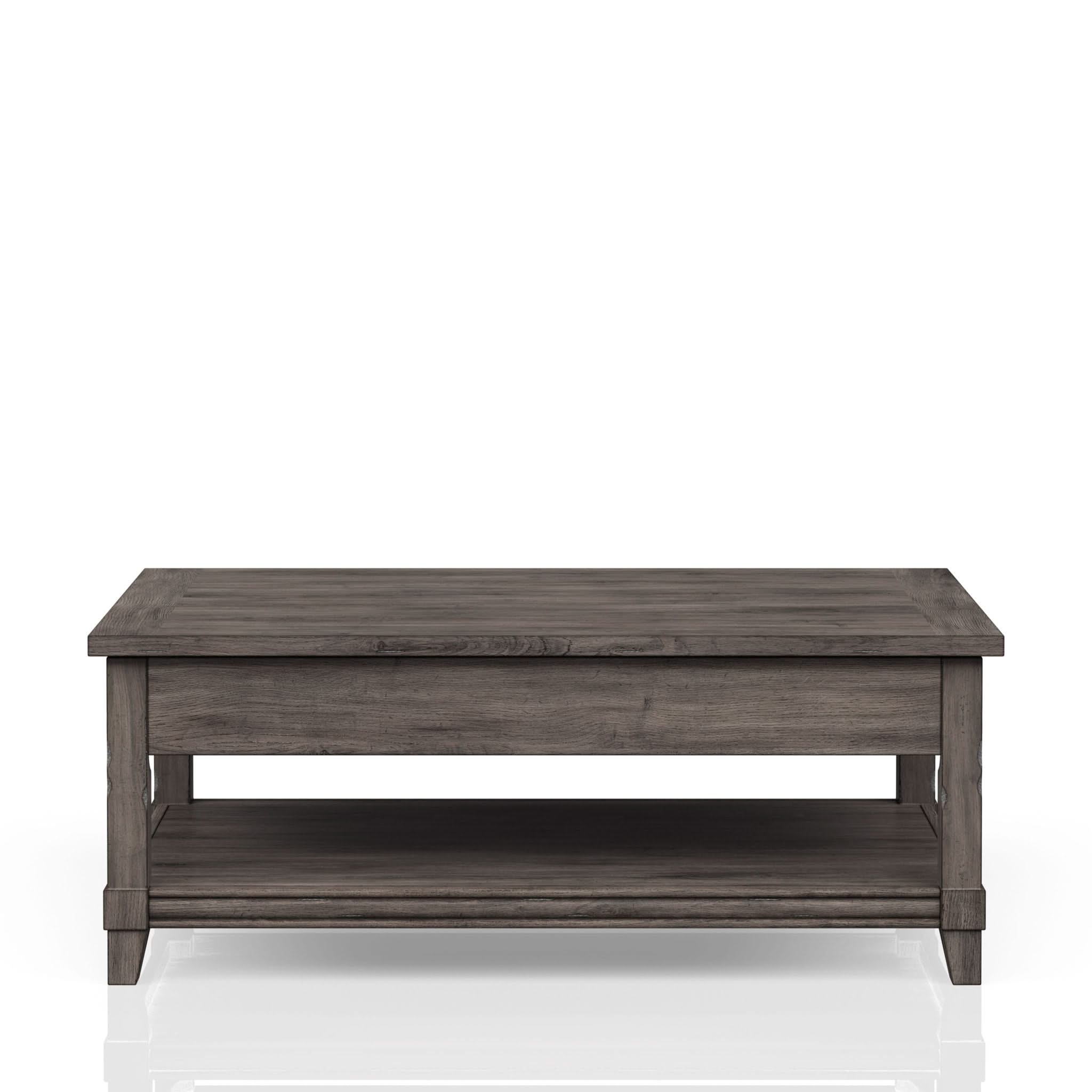 Lift Top Cocktail Table With Casters - Gray