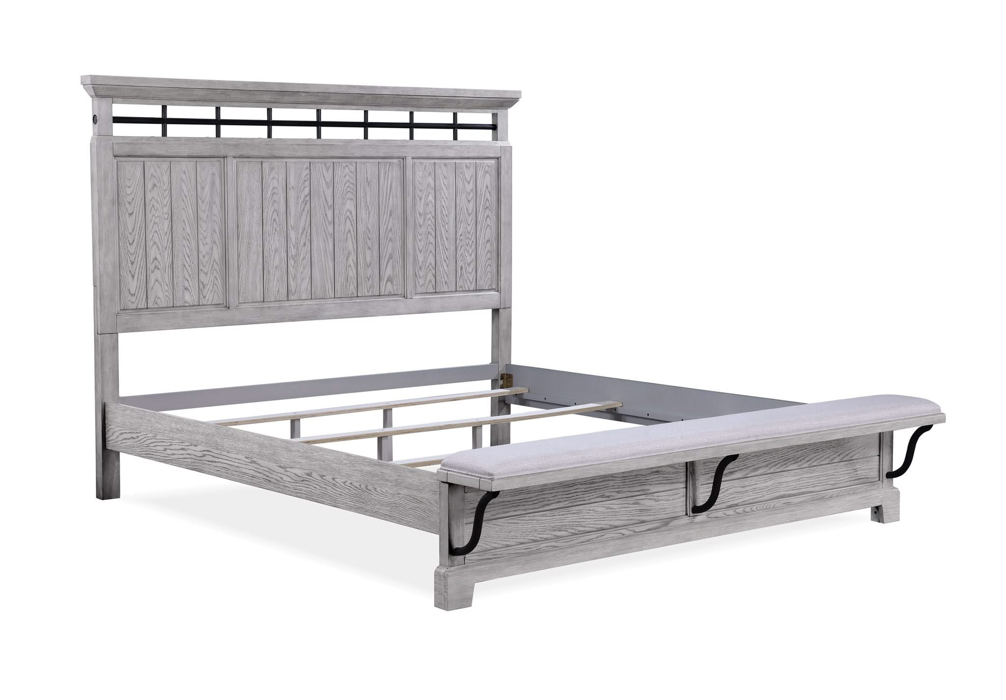 Beckett - King 5 Piece Bedroom Set - Greige