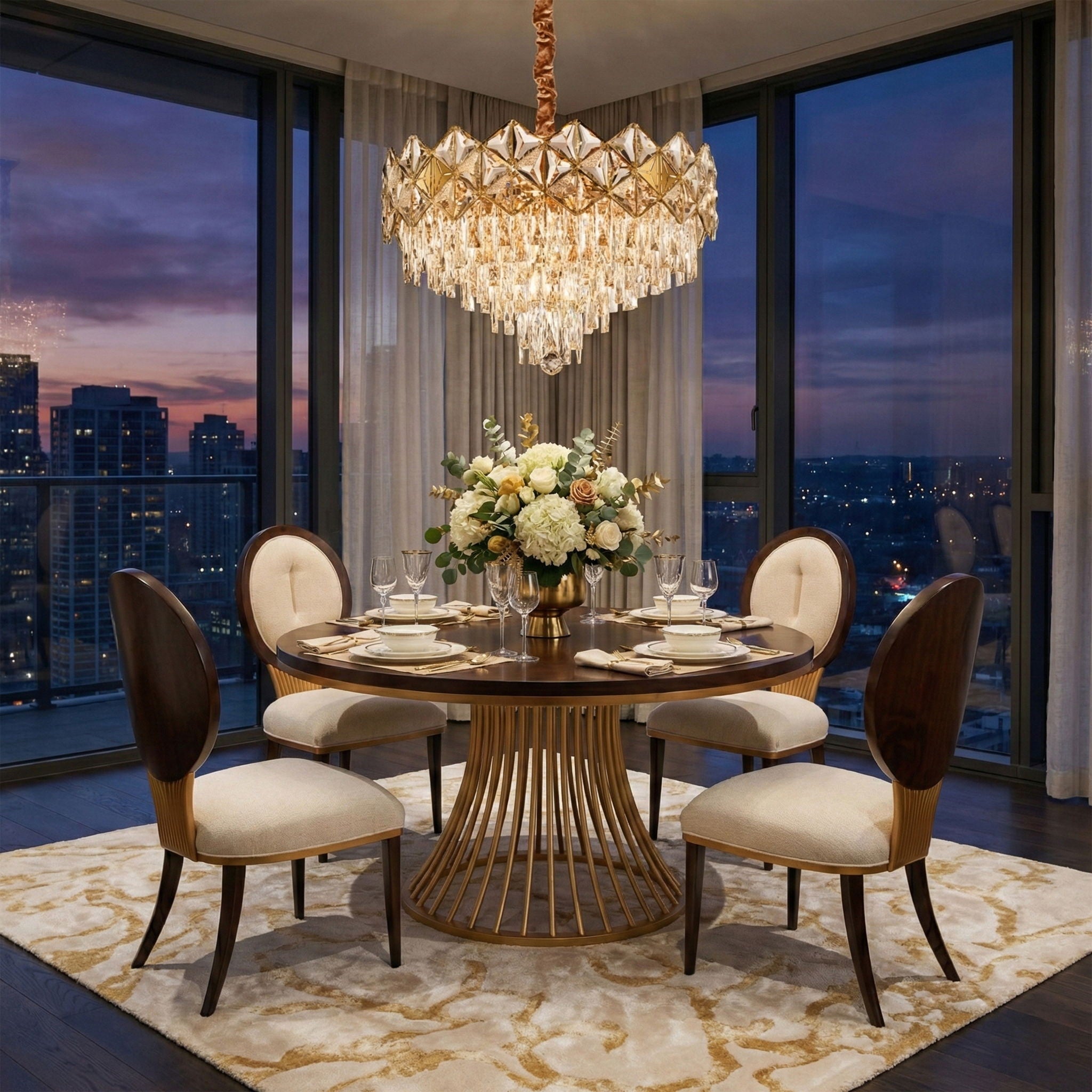 Michael Amini Lighting - Regalia 13-Light Crystal Chandelier - Gold