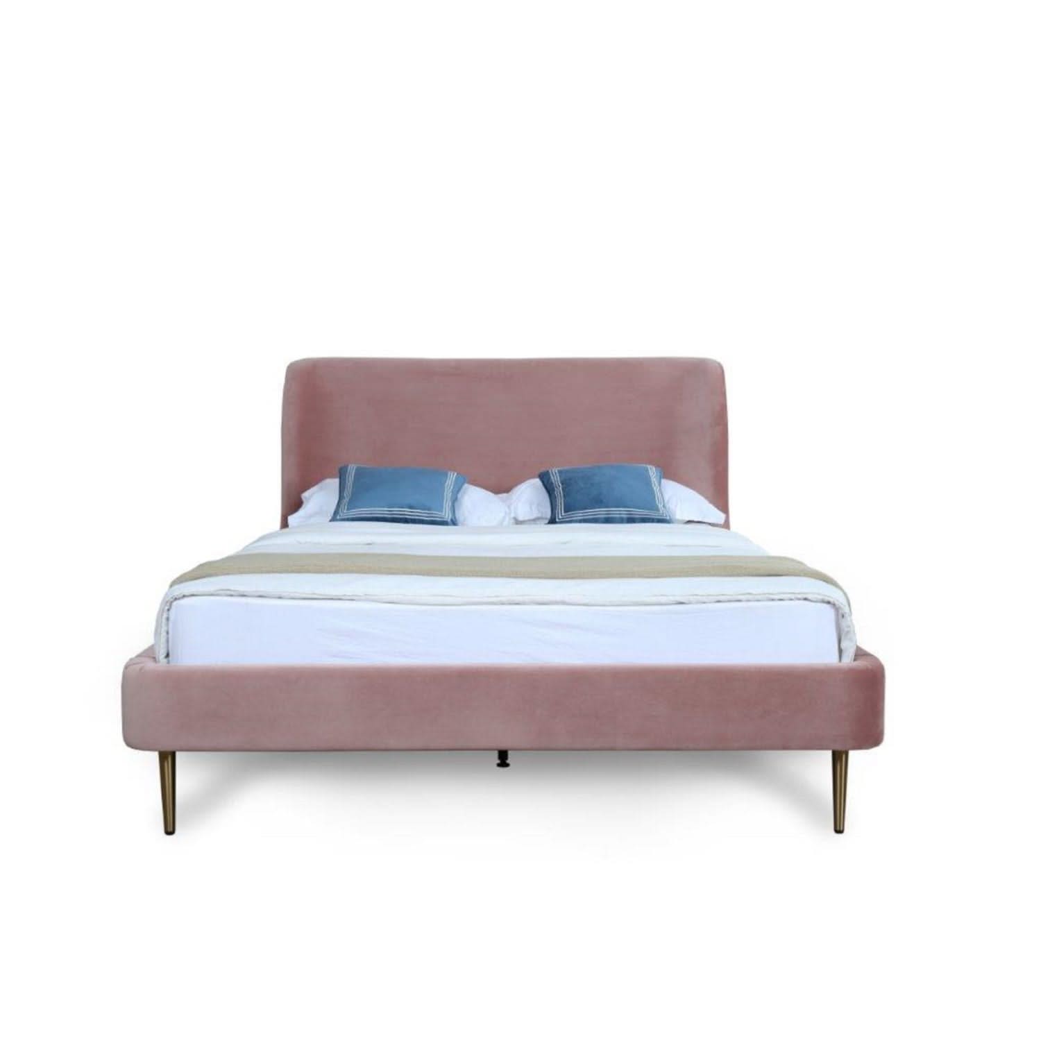 Heather - Upholstered Bed With Curved Headboard