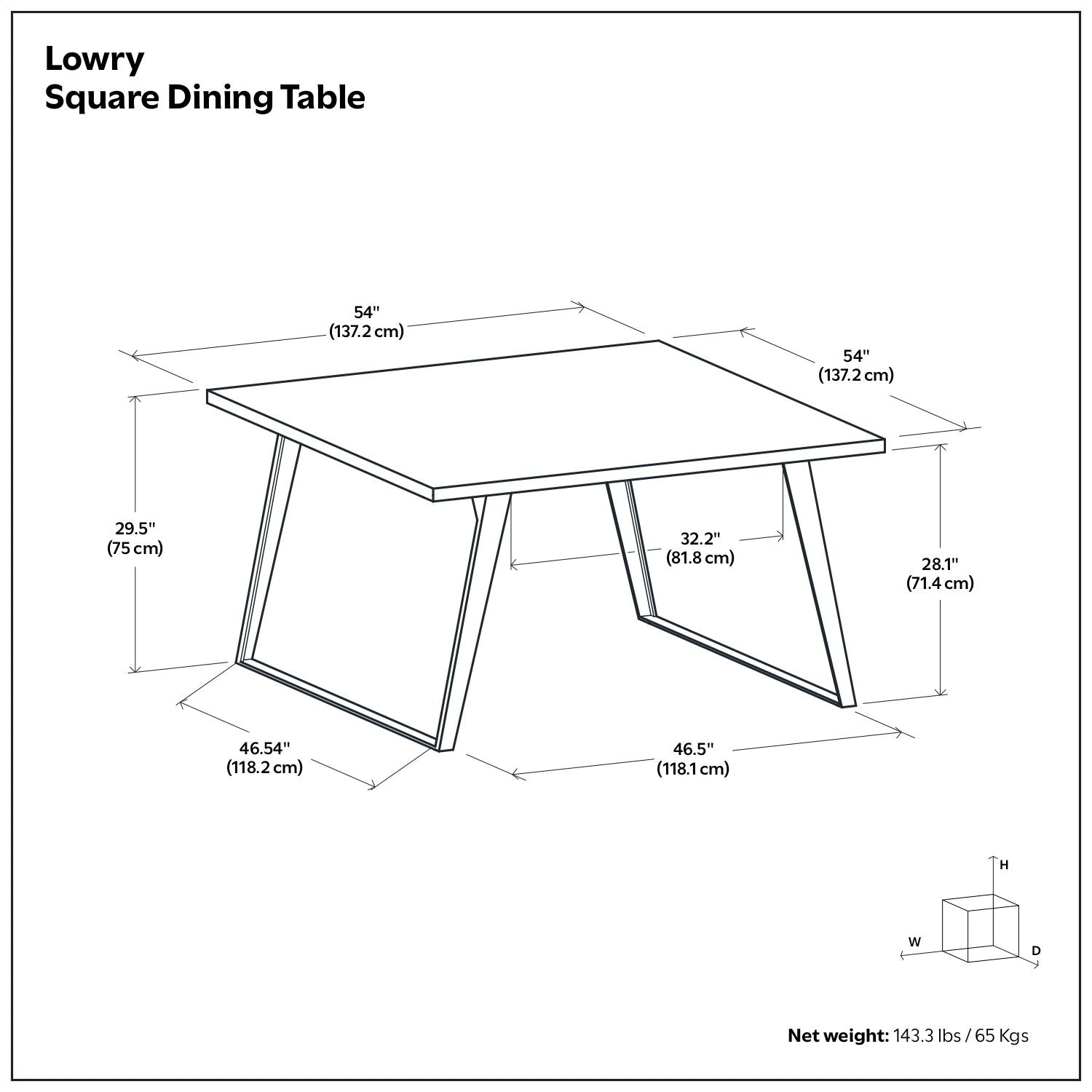 Lowry - Handcrafted Square Dining Table