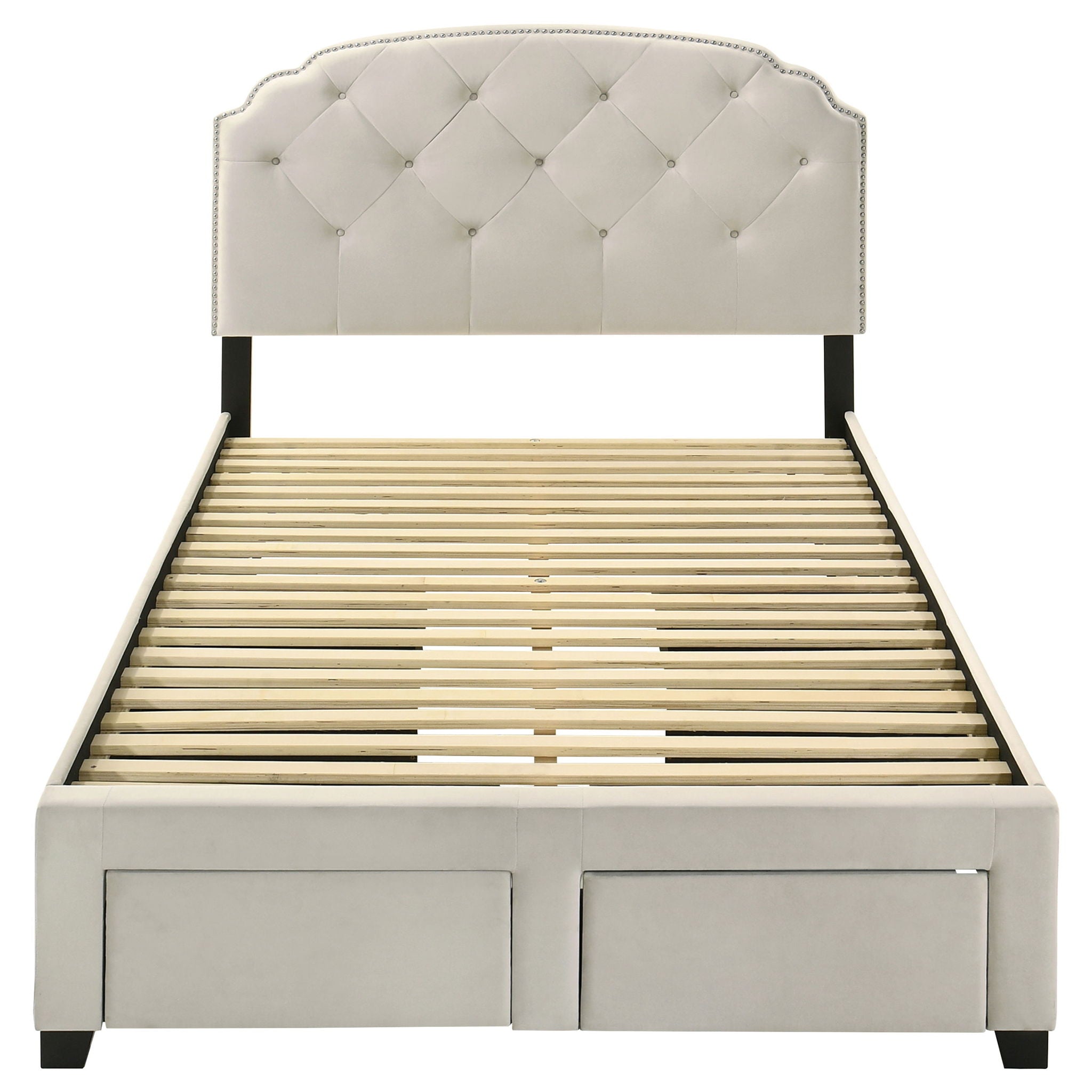 Marianna 4-drawer Upholstered Full Storage Bed Cream