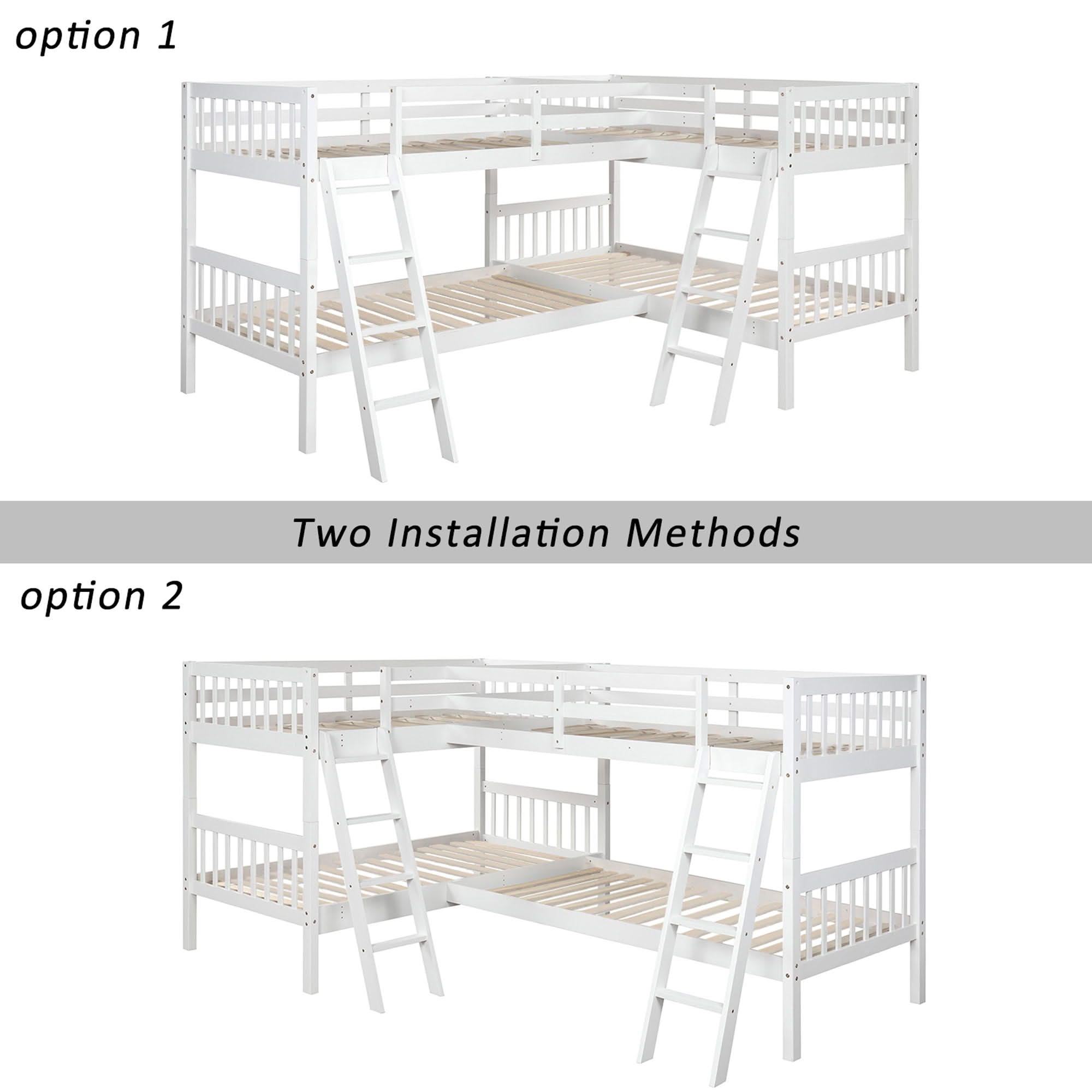 L Shaped Bunk Bed With Ladder