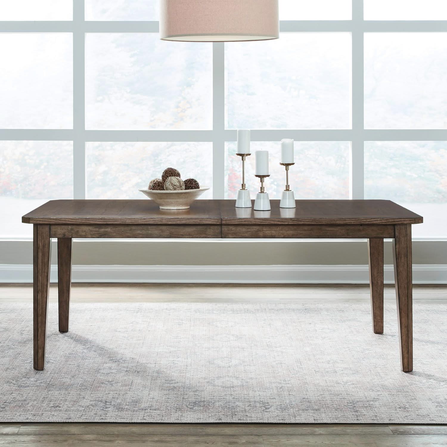 Carolina Park - Rectangular Leg Table - Amber Brown