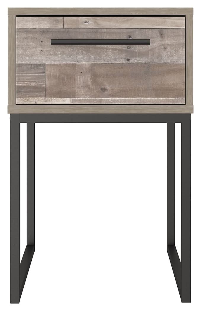 Neilsville - One Drawer Night Stand - Vinyl-Wrapped - Whitewash
