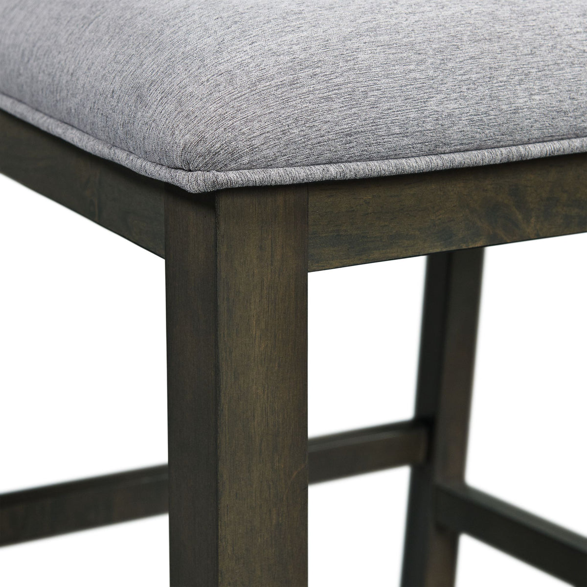 Amherst - Dining Side Chair With Fabric Cushion Side Stretcher (Set of 2) - Gray Finish