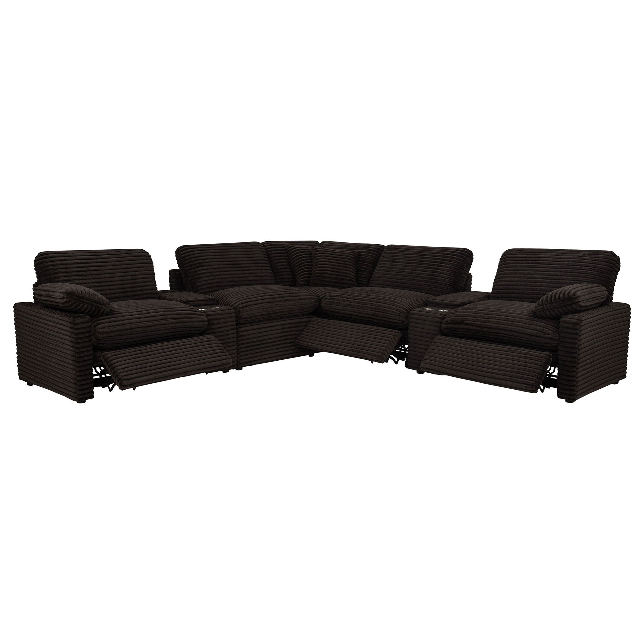 Collins 7-piece Modular Power Reclining Sectional Chocolate Brown
