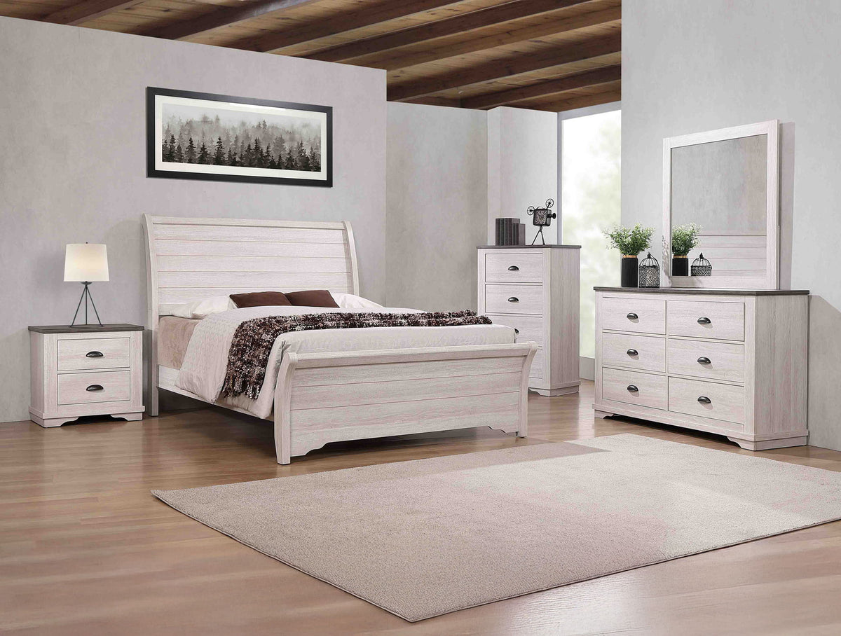 Coralee - Nightstand - Chalk / Gray