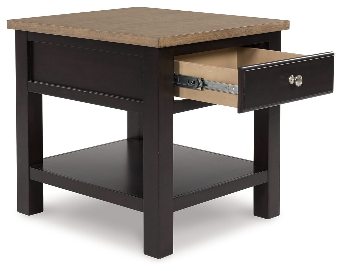 Drazmine - Rectangular End Table - Brown