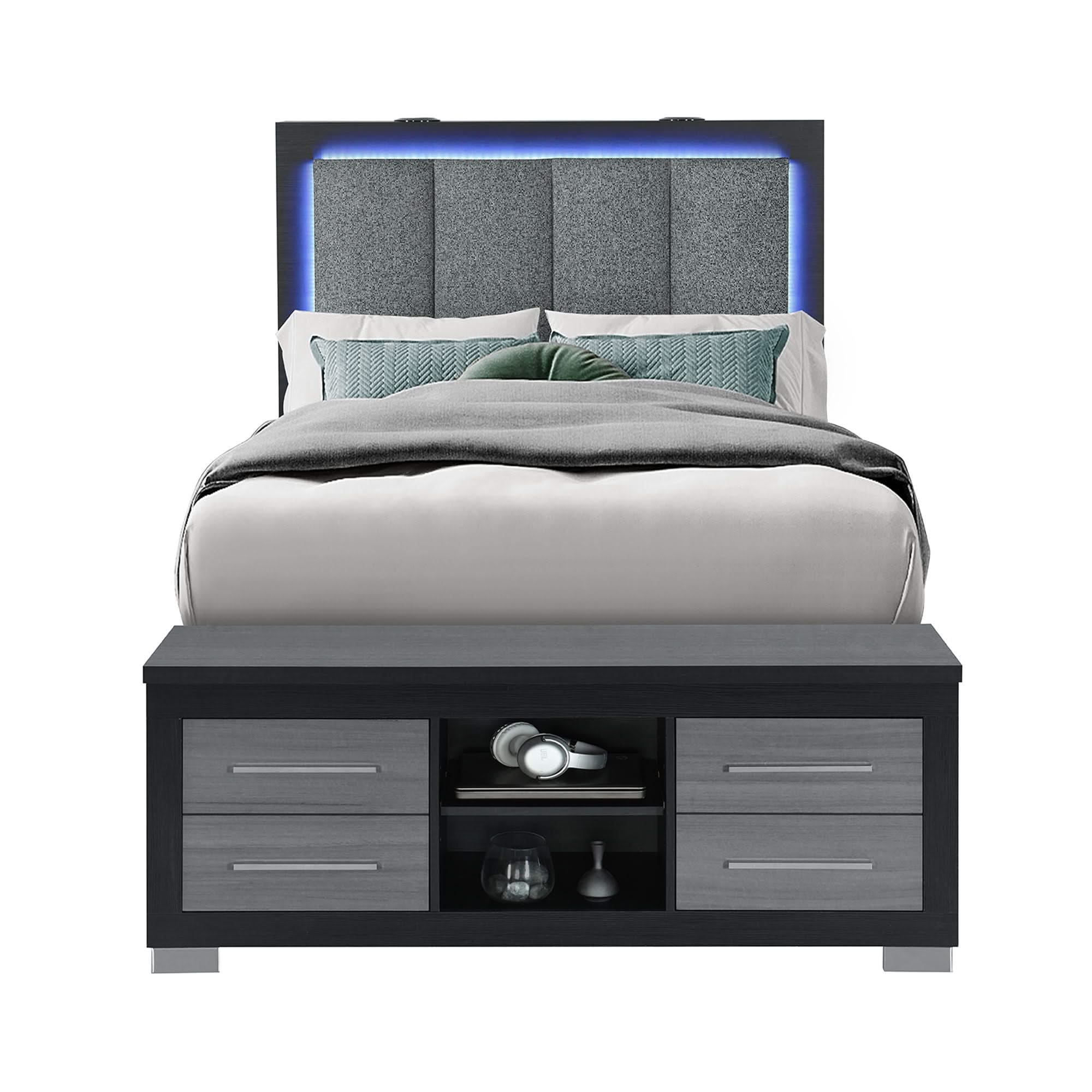 Messa - Bed With Storage Features And LED Lighting