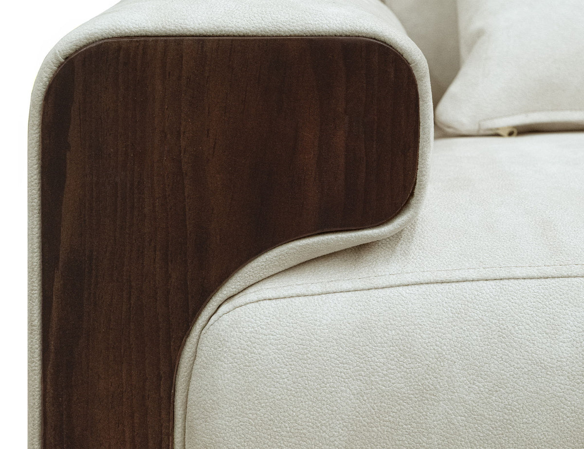 Raramuri - Sofa - White / Dark Brown