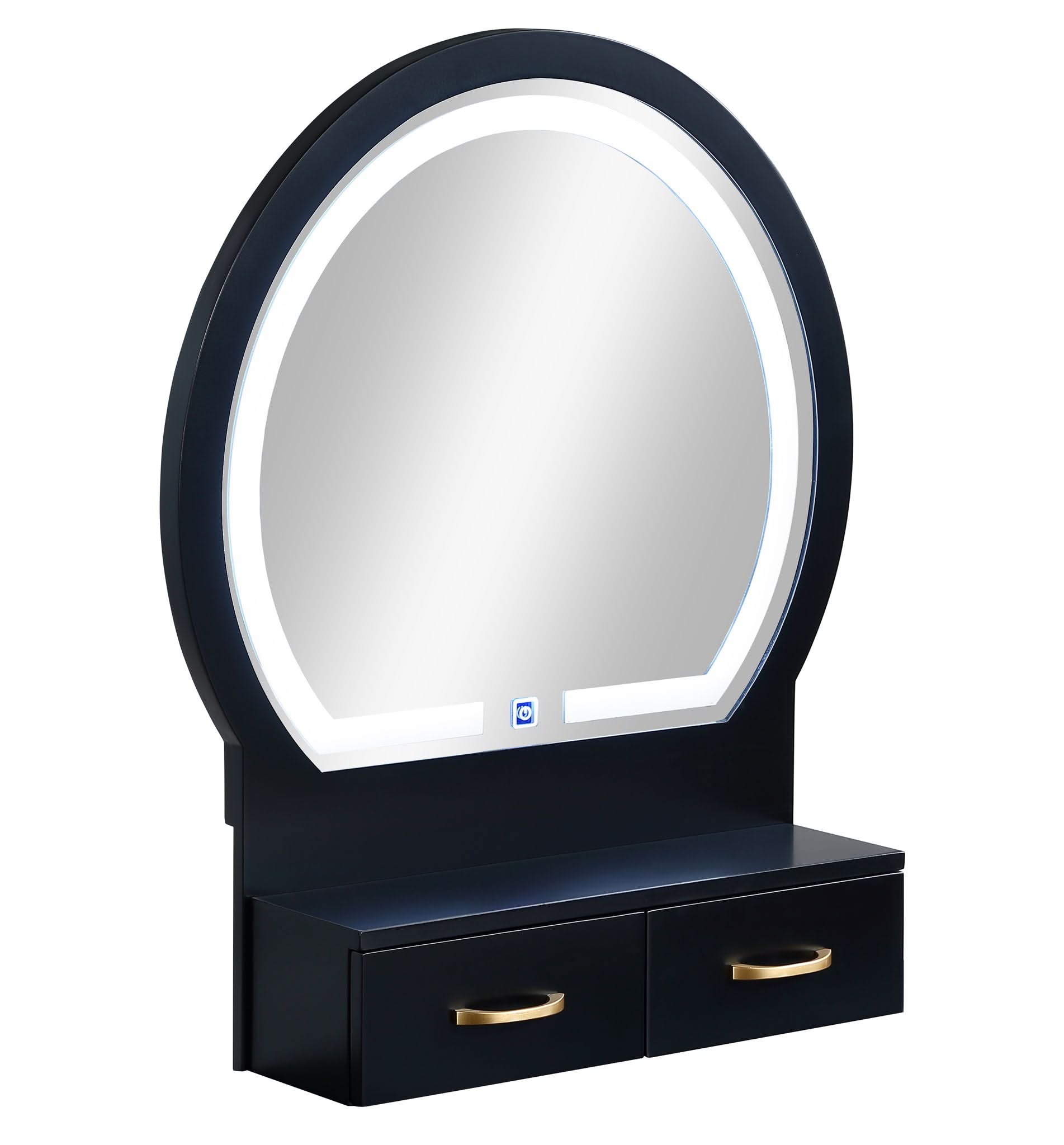 Cecilia - Vanity Table & Stool - Black