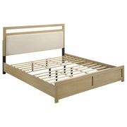 Hendricks Eastern King Panel Headboard Platform Bed Light Oak