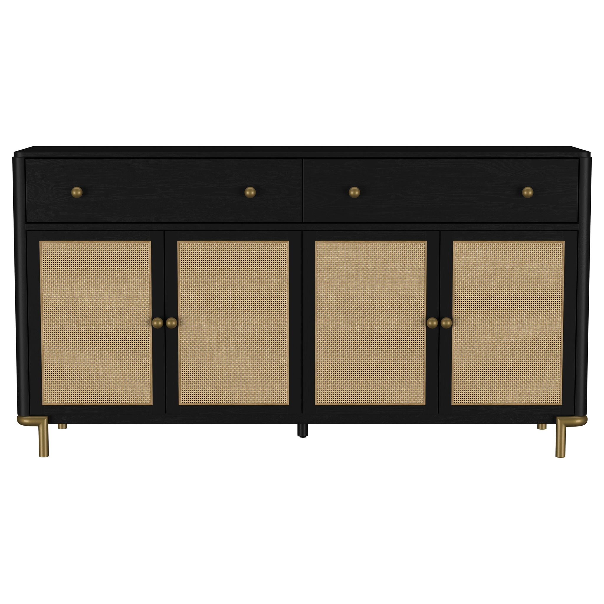 Arini 2-drawer Cane Door Dining Sideboard Server Black