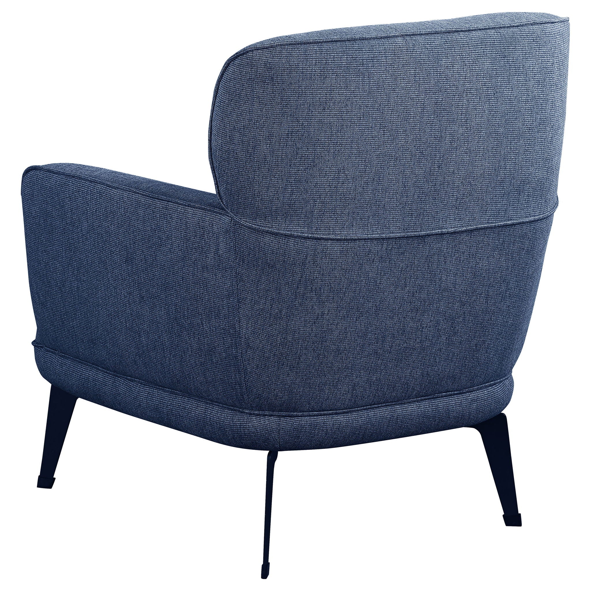 Andrea Upholstered Crescent Arm Accent Chair Blue