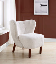 Zusud - Teddy Sherpa Accent Chair - White