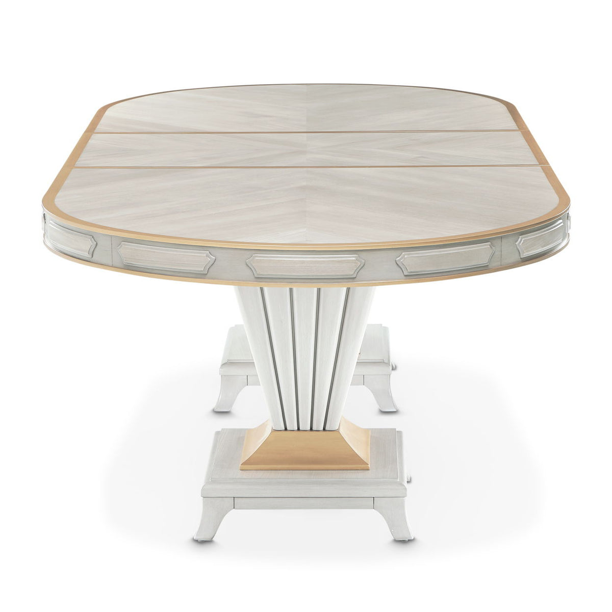 St. Charles - Double Pedestal Dining Table - Dove Gray
