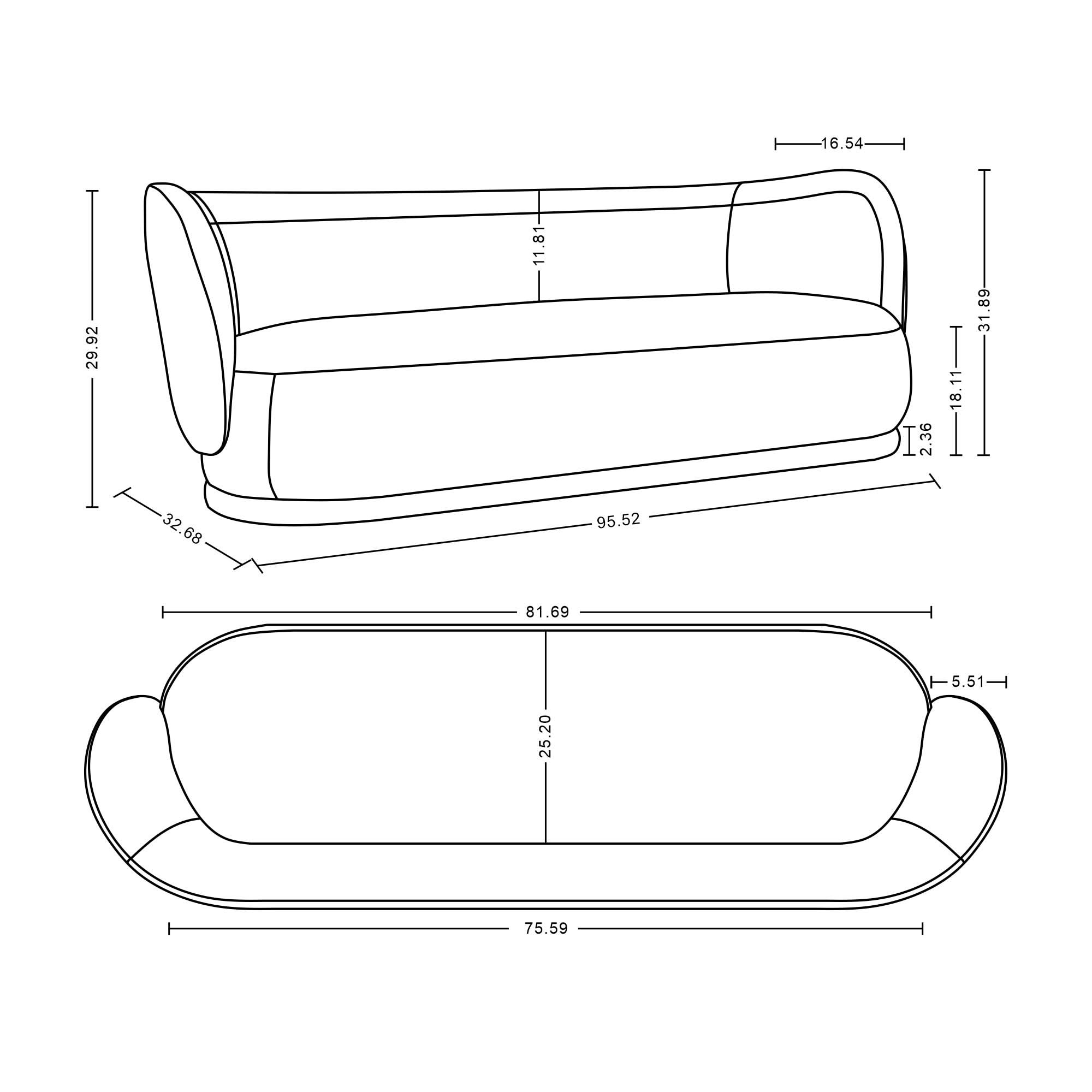 Siri - Upholstered Sofa - Cream