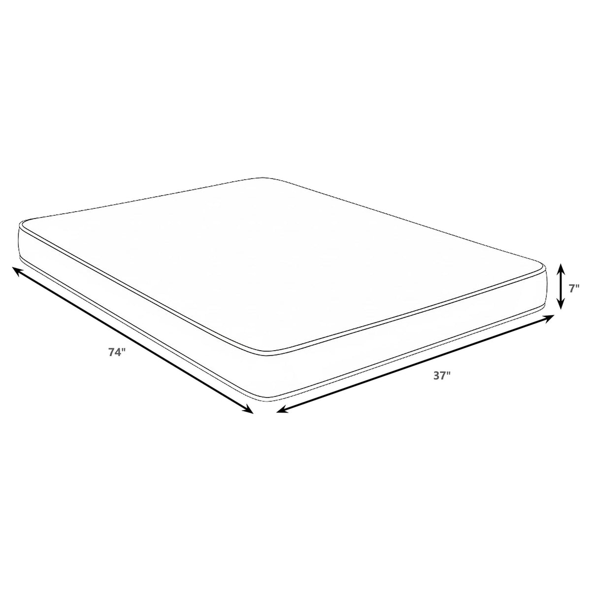 Kenyon 7-inch Twin Bamboo Cover Firm Foam Mattress