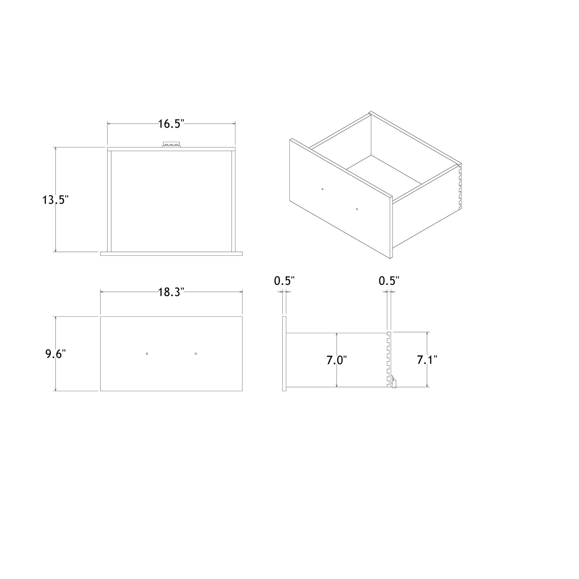 Skye - Marble Dresser - White