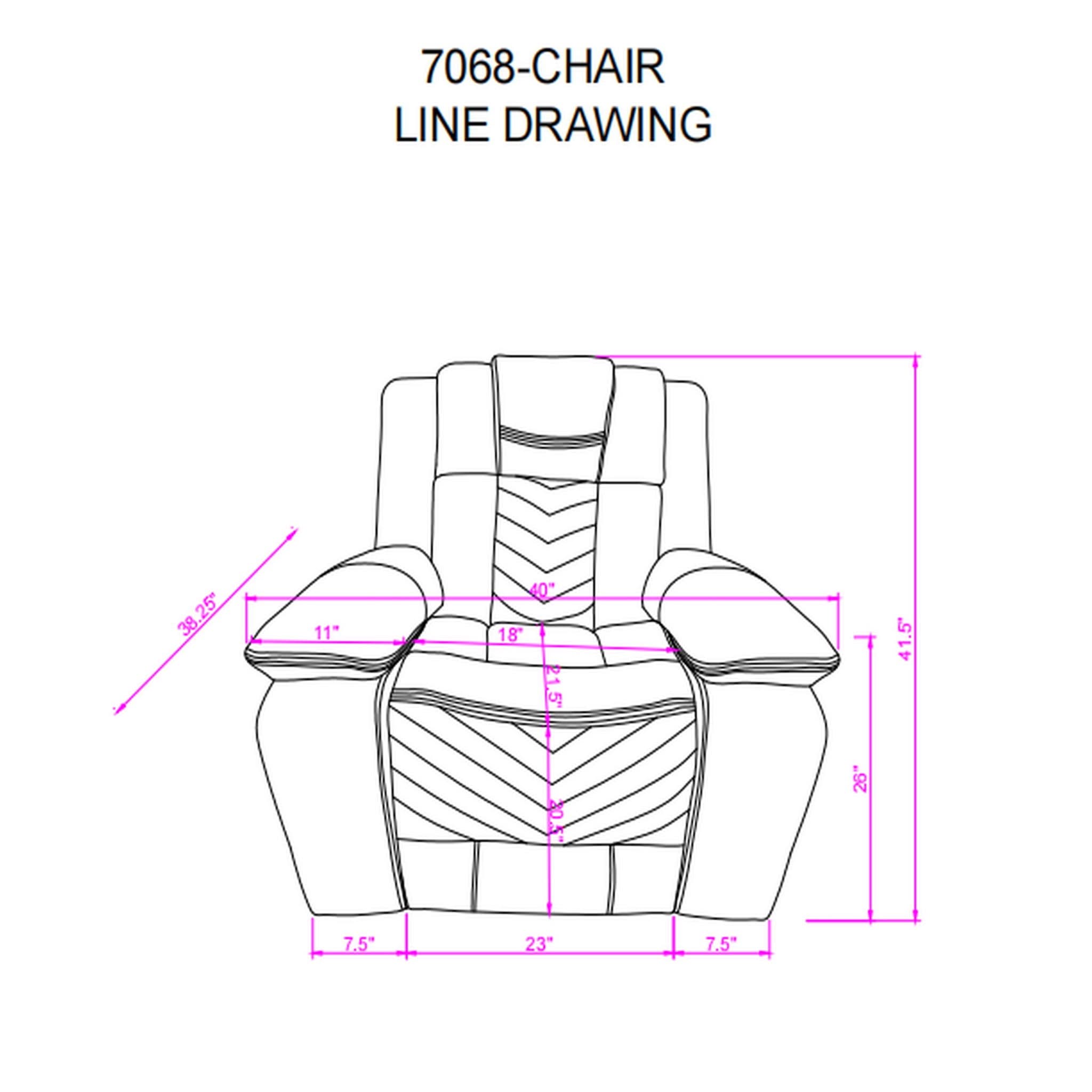 Raize - Power Recliner With LED Functionality - Gray