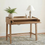 Fabian 38-inch Computer Desk with Keyboard Drawer Distressed Light Brown
