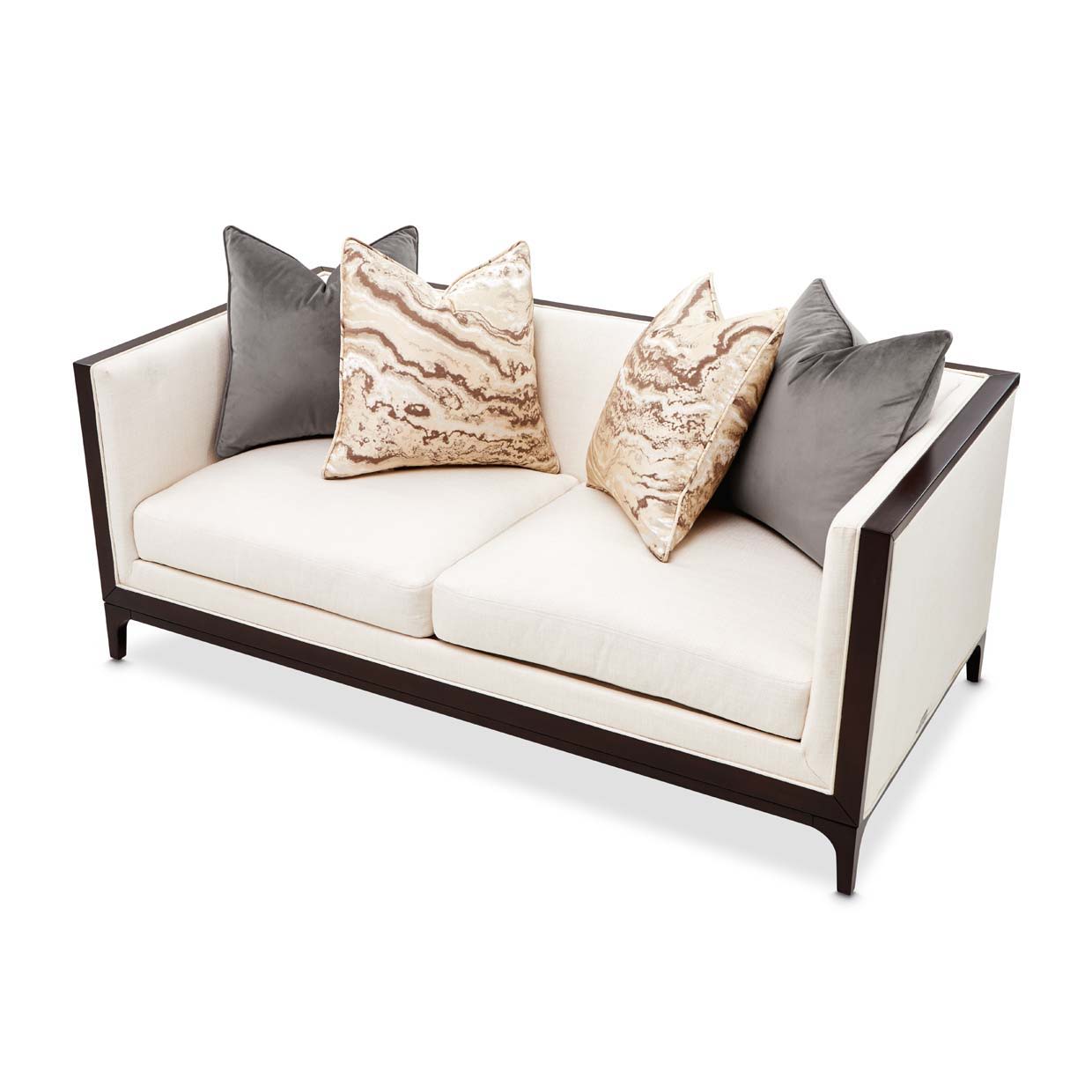 Belmont Place - Loveseat - Cream / Espresso