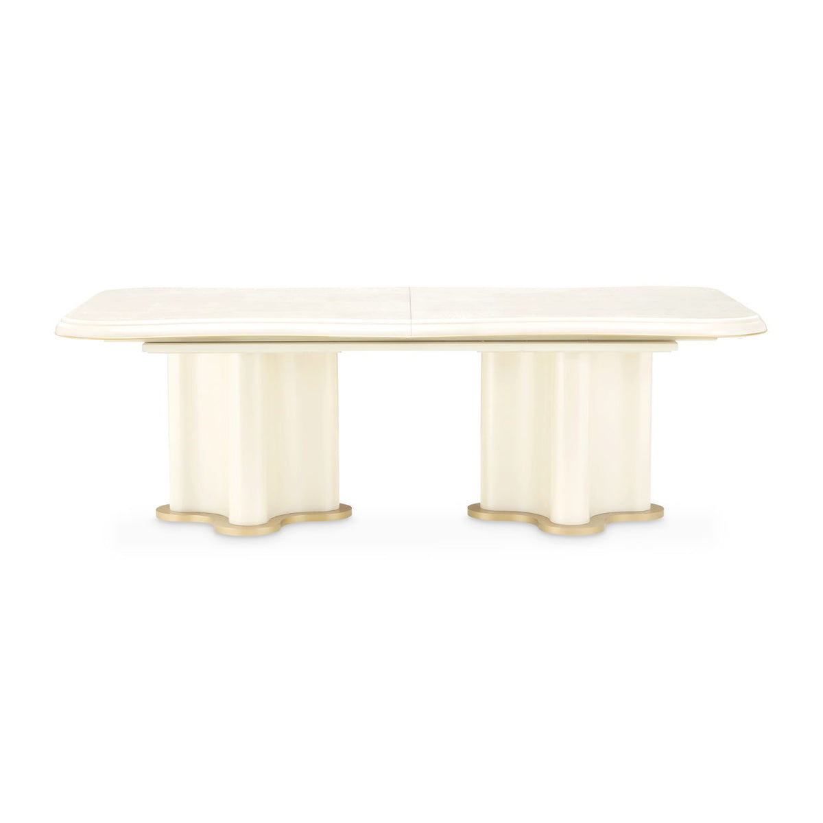 La Terrazza - Double Pedestal Dining Table - Creamy Pearl