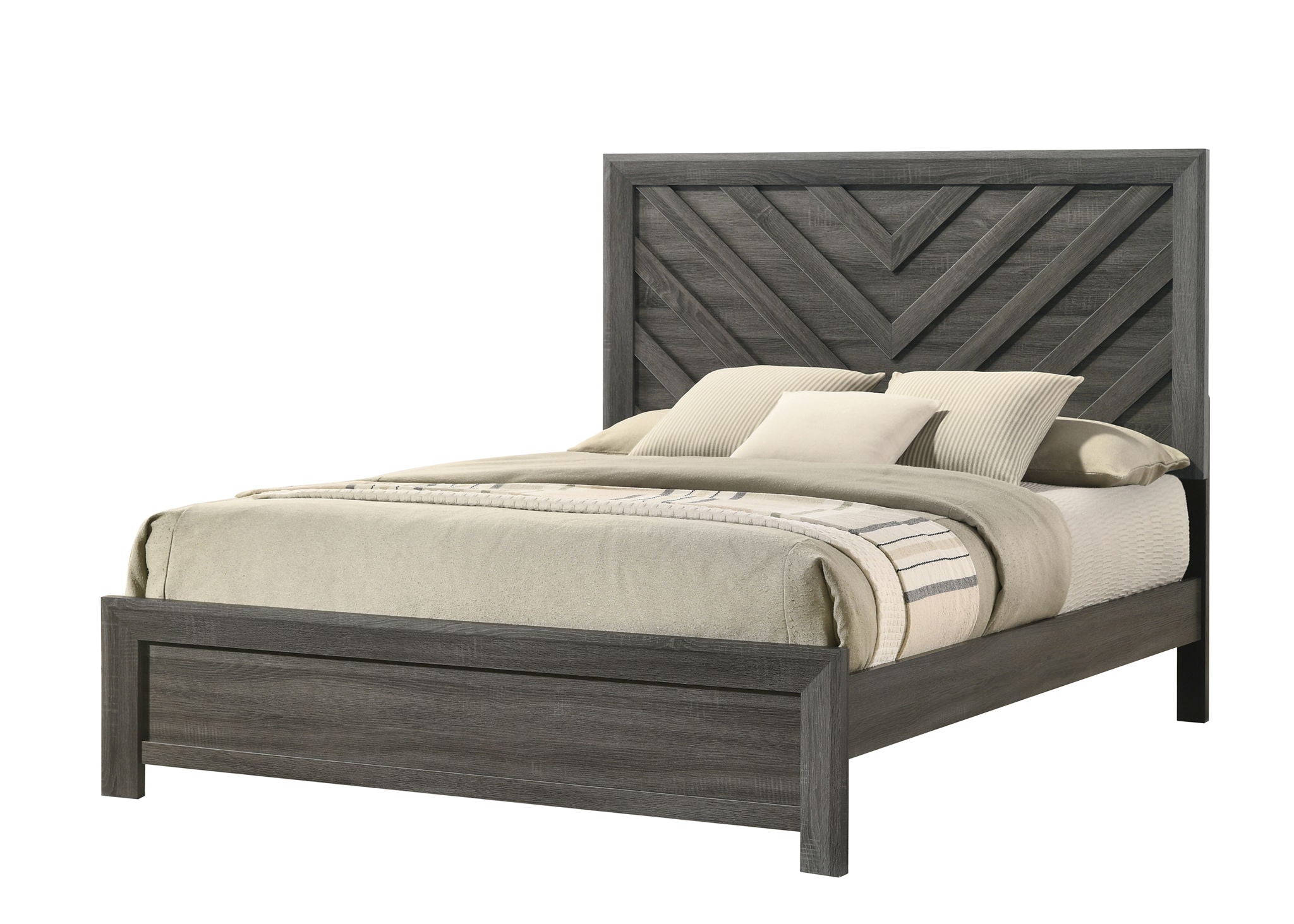 Valor - Twin 5 Piece Bedroom Set - Gray