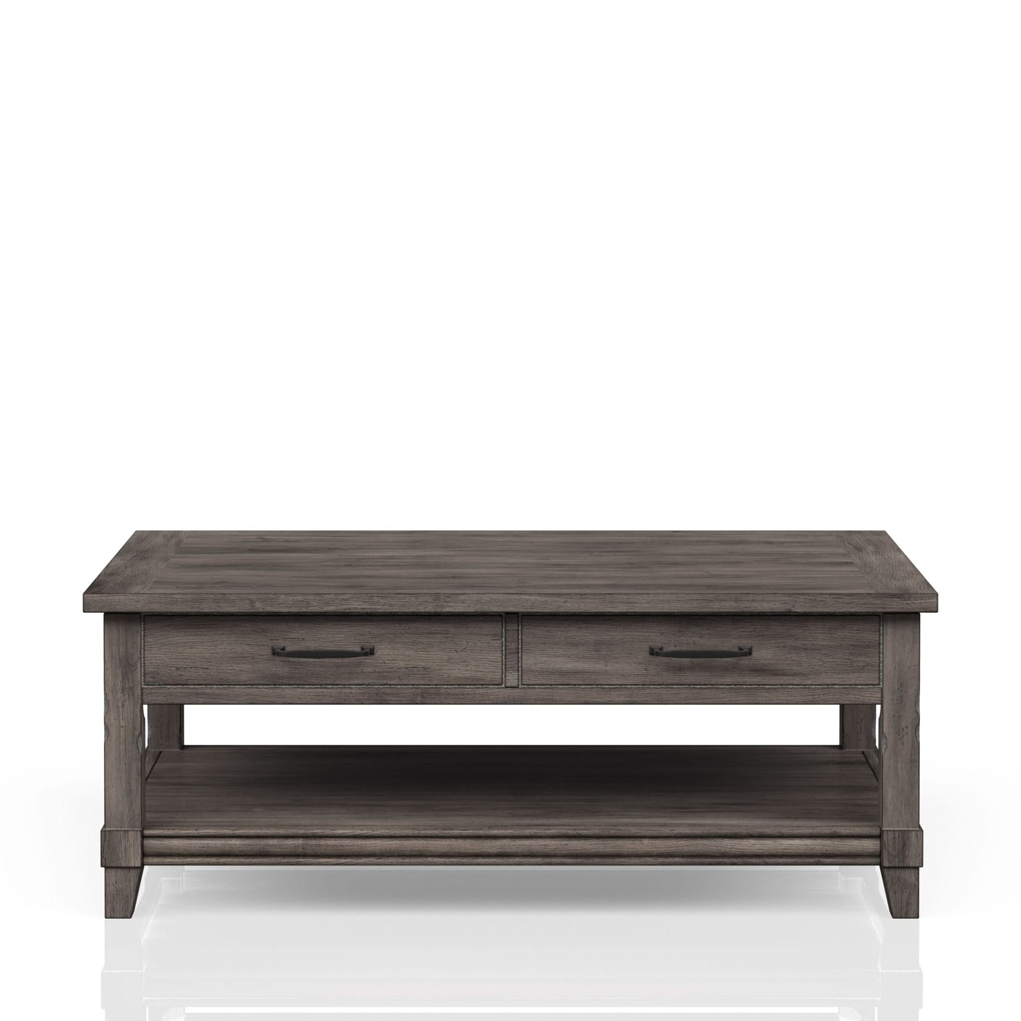 Lift Top Cocktail Table With Casters - Gray