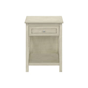Accent End Table, 2 Tier, Storage Drawer, Transitional Style