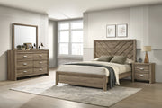Valor - Twin 4 Piece Bedroom Set - Light Brown