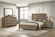 Valor - King 4 Piece Bedroom Set - Light Brown
