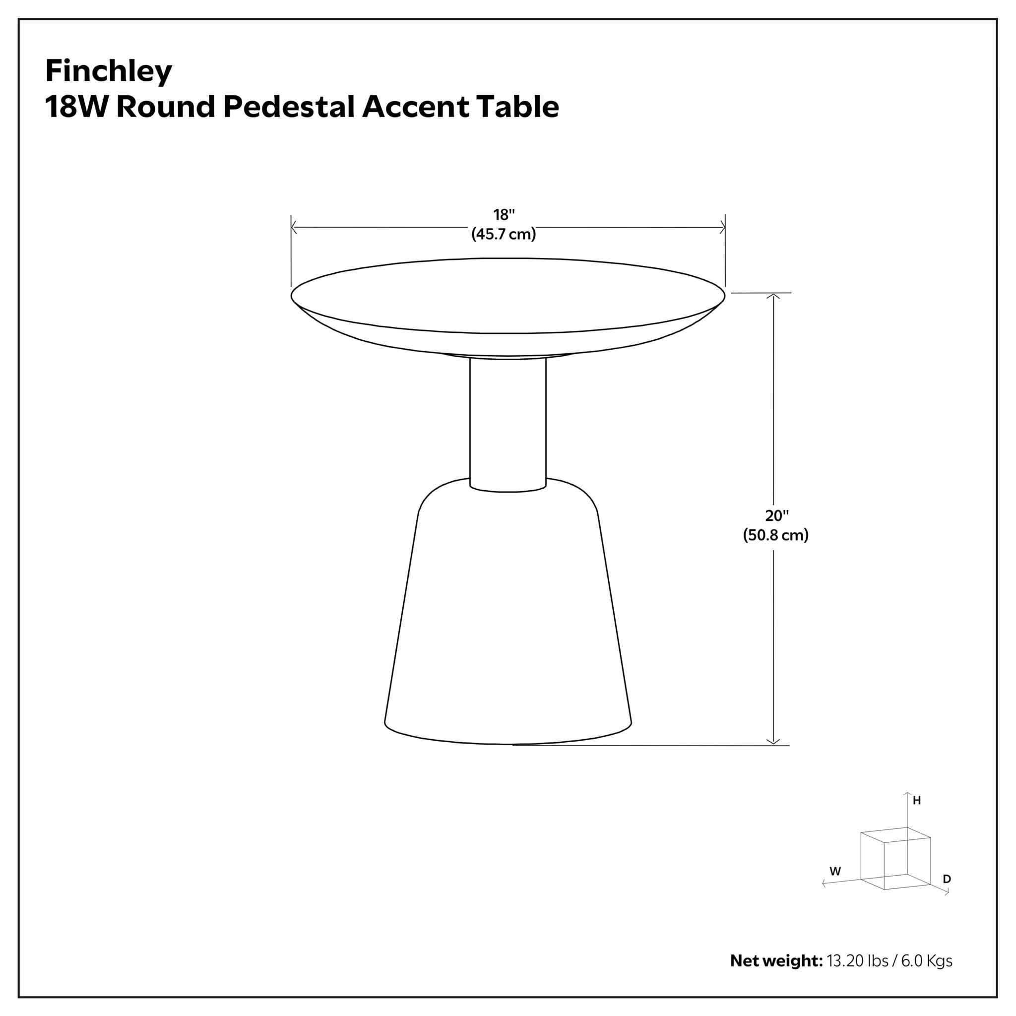 Finchley - Side Table - White Washed