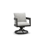 Salina Bay - Swivel Chair With Cushion (Set of 2) - Black / Gray