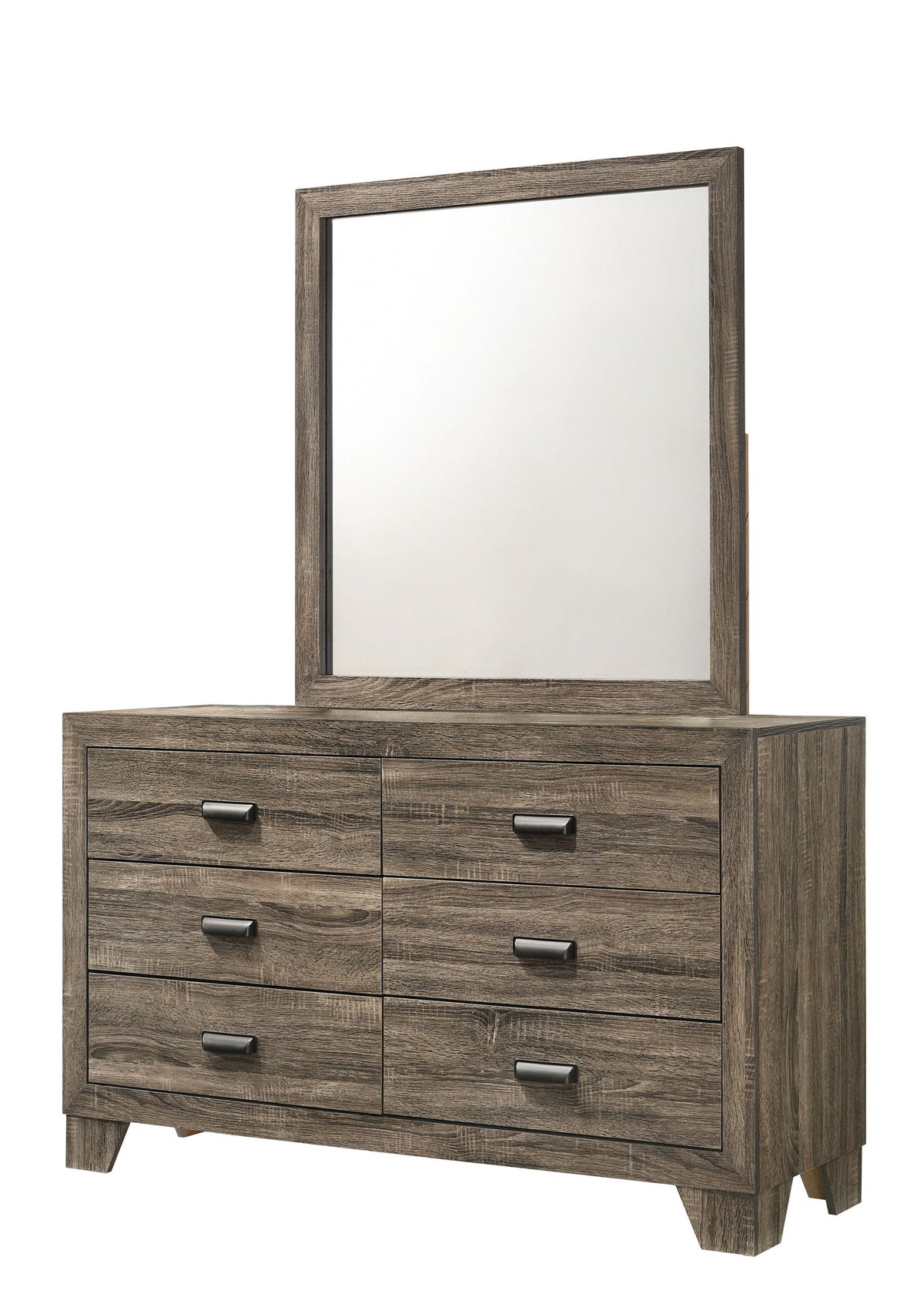 Millie - Full 4 Piece Upholstered Bedroom Set - Warm Gray