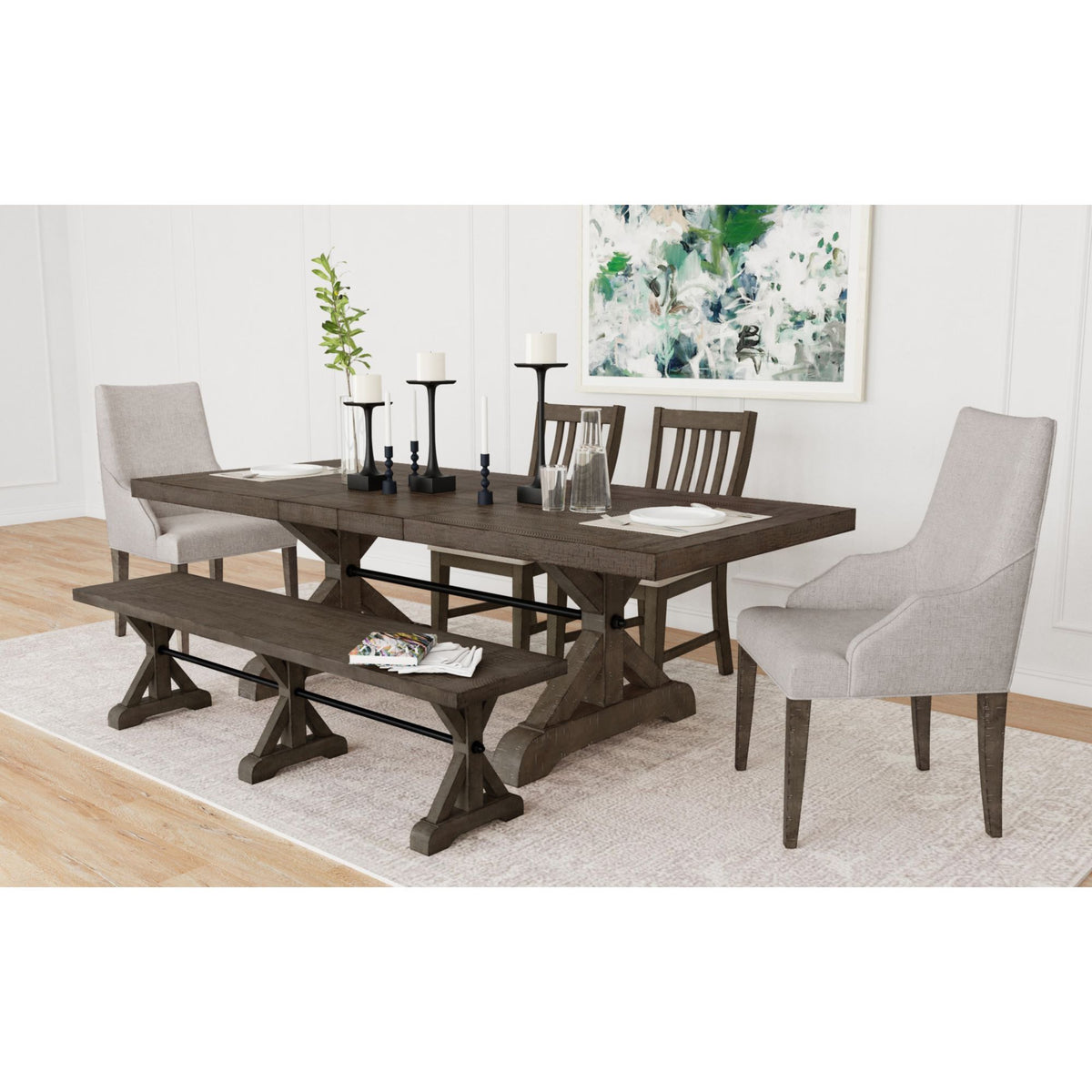 Yellowstone - Dining Host Chair (Set of 2) - Medium Brown