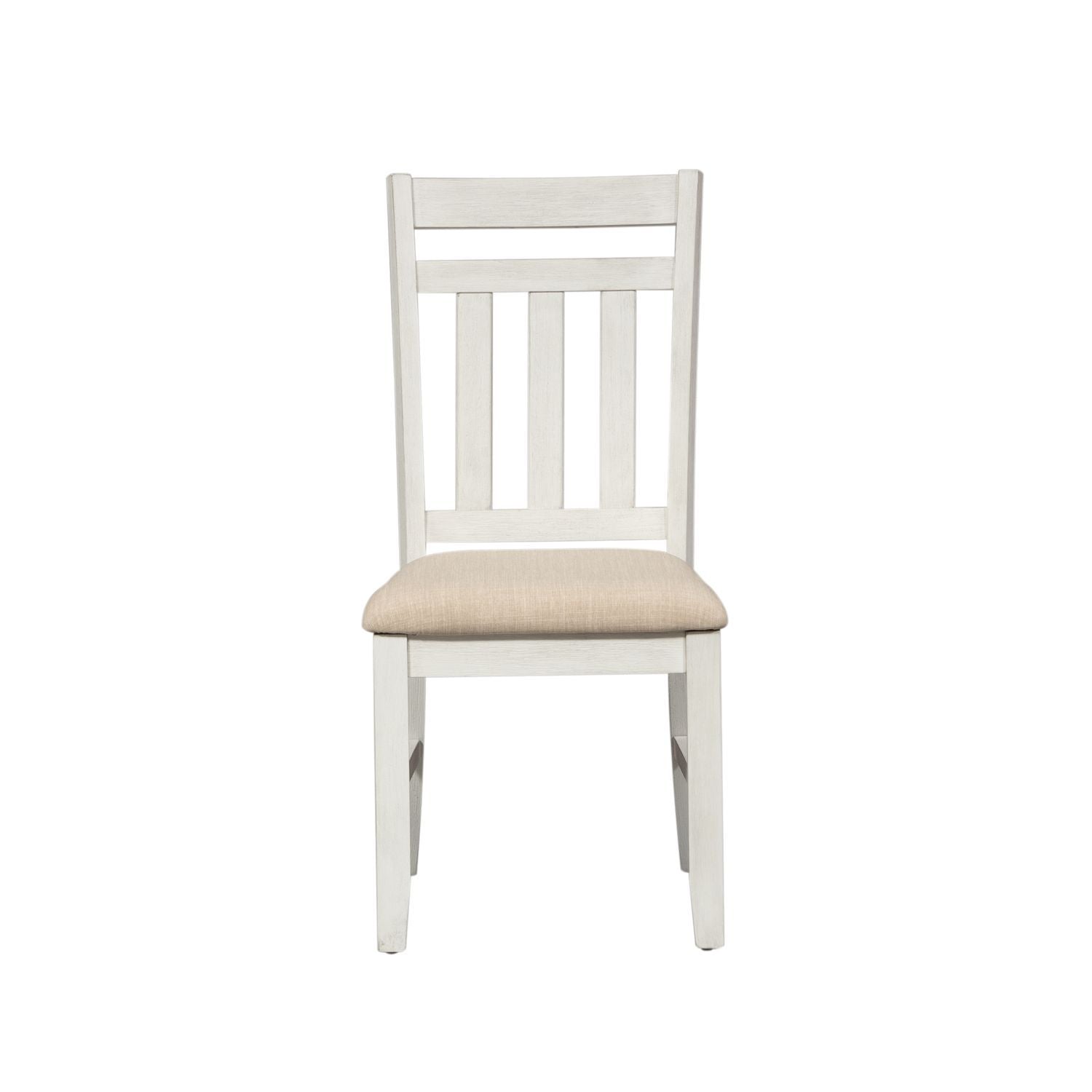 Summerville - Slat Back Side Chair - Soft White Wash / Wirebrushed Gray